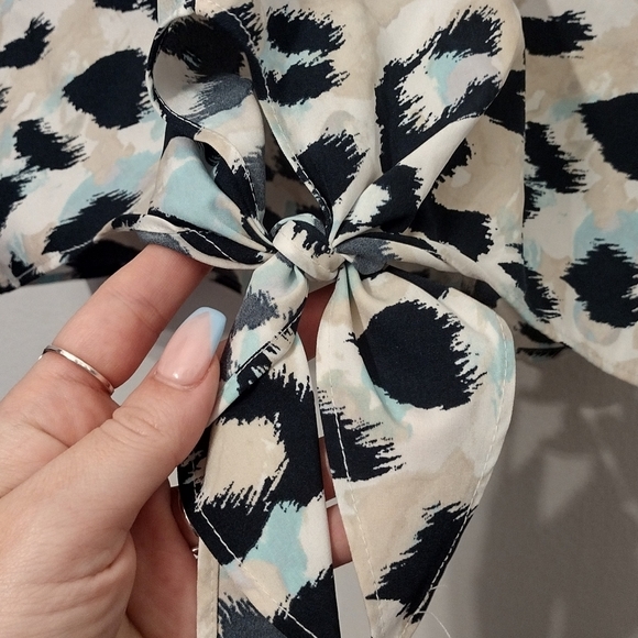 Juicy Couture leopard baby blue leopard large tie navy - Picture 4 of 4